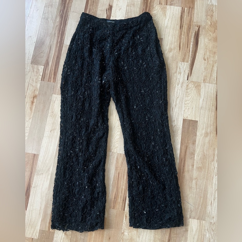 Vintage Tahari Lace Beaded and Sequin Pants - Picture 8 of 9